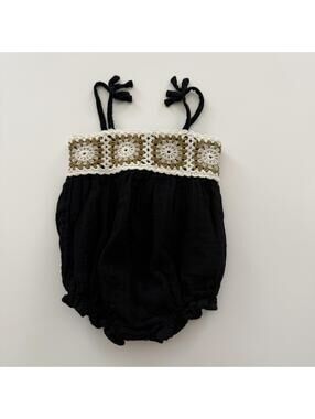 18-24m Muslin Crochet Romper
